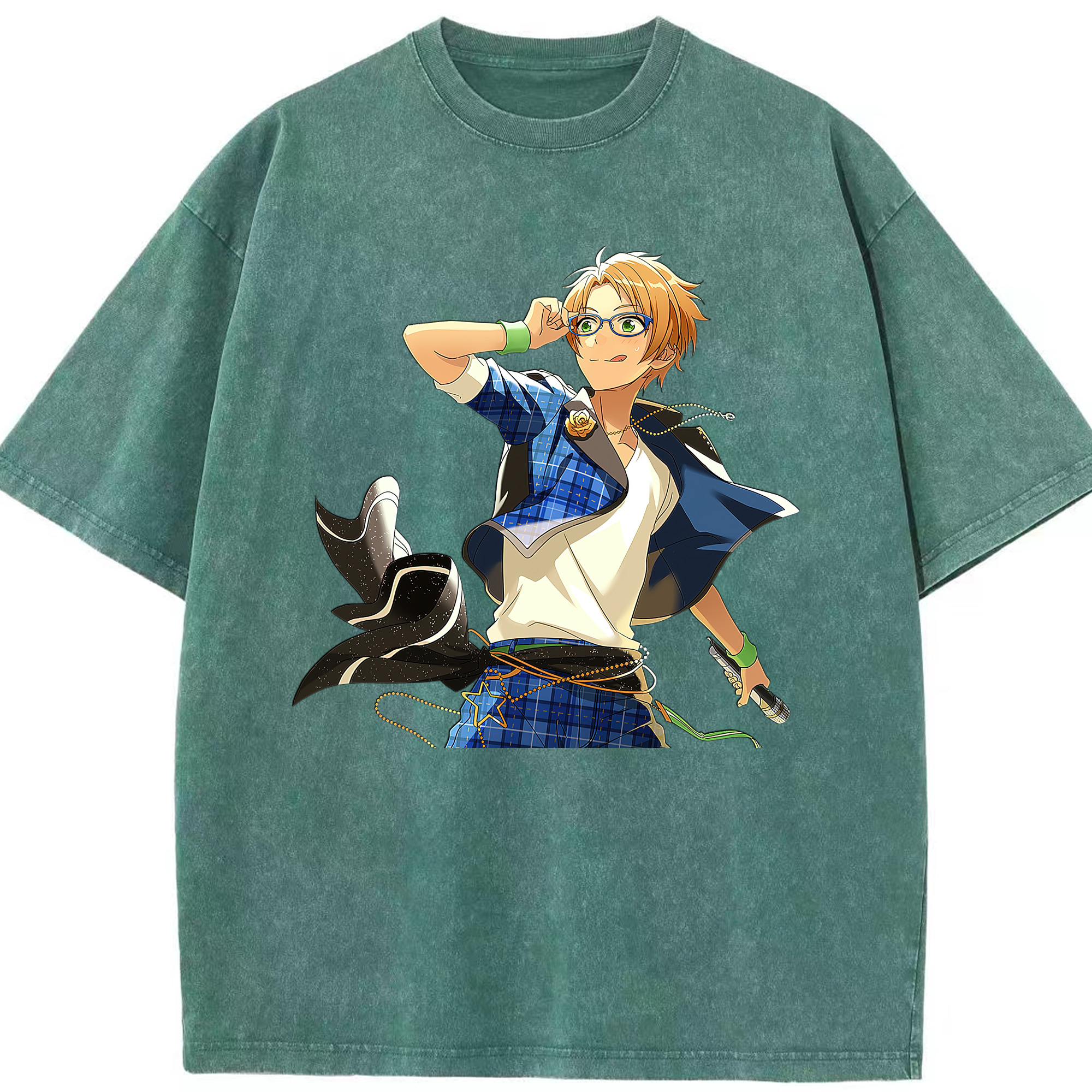 （画像用） あんさんぶるスターズ! Ensemble Stars 綿100% ヴィンテージ風 半袖Tシャツ（フロントプリント）
